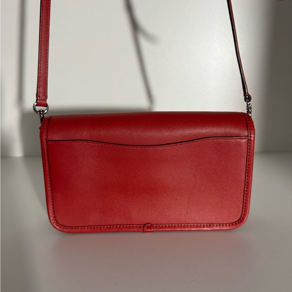 COACH Red Penny Smooth Glove Calf Leather Shoulder Crossbody Bag - Picture 2 of 14